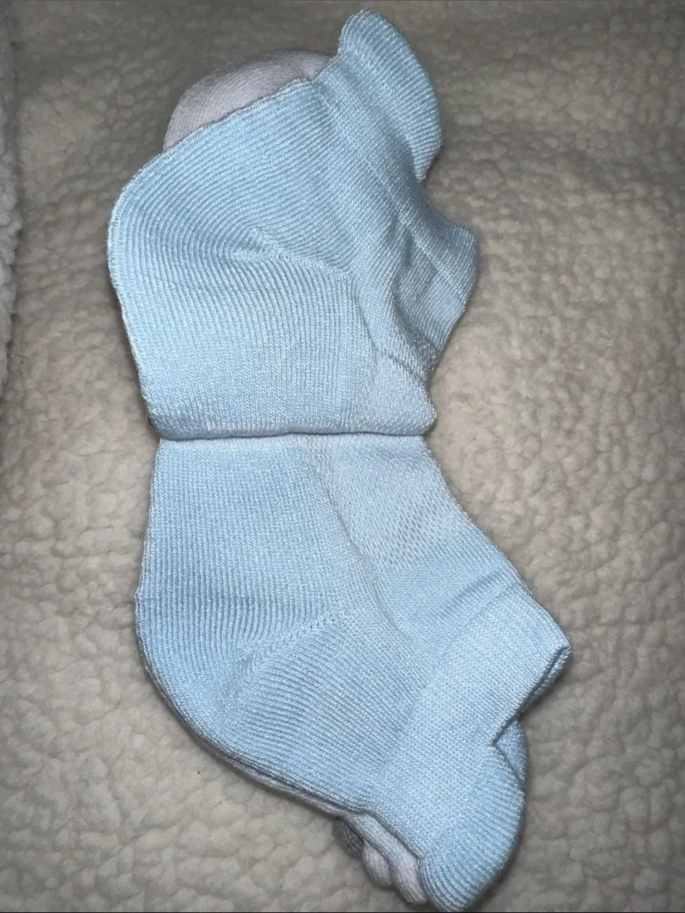 Zella OS Shades of Blue Ankle Tab Sport Cotton Blend 3 pack Socks